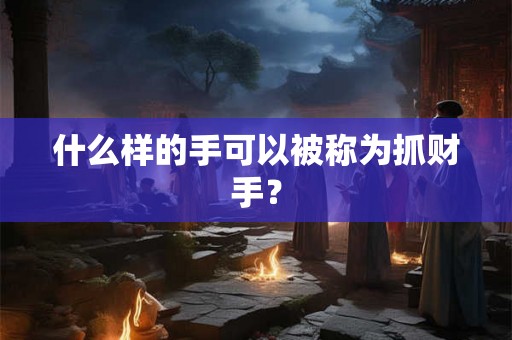 什么样的手可以被称为抓财手？