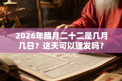 2026年腊月二十二是几月几日？这天可以理发吗？