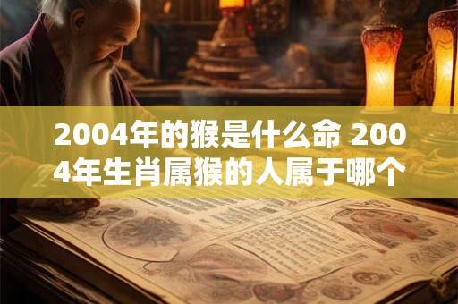 2004年的猴是什么命 2004年生肖属猴的人属于哪个命运