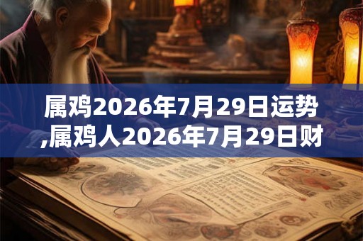 属鸡2026年7月29日运势,属鸡人2026年7月29日财运,生肖鸡2026年7月29日运势 属鸡2026年7月29日运势,属鸡人2026年7月29日财运,生肖鸡2026年7月29日运势