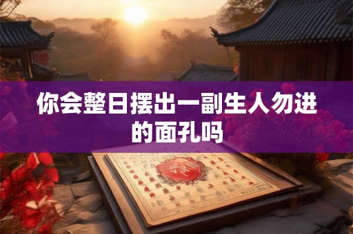 你会整日摆出一副生人勿进的面孔吗