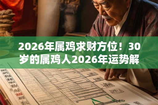 2026年属鸡求财方位！30岁的属鸡人2026年运势解析