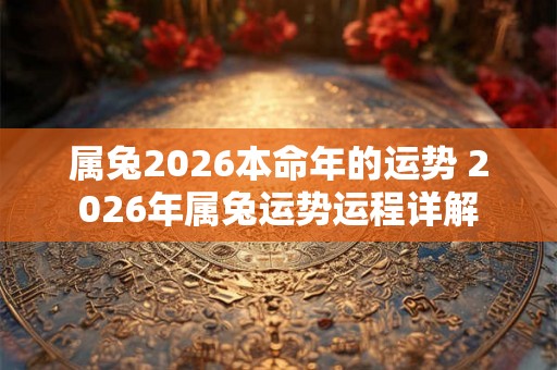 属兔2026本命年的运势 2026年属兔运势运程详解 属兔2026本命年的运势 2026年属兔运势运程详解
