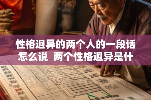 性格迥异的两个人的一段话怎么说  两个性格迥异是什么意思