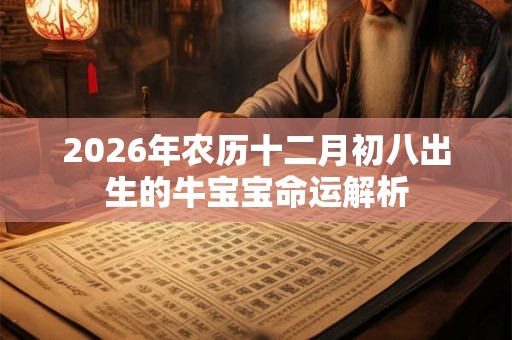 2026年农历十二月初八出生的牛宝宝命运解析