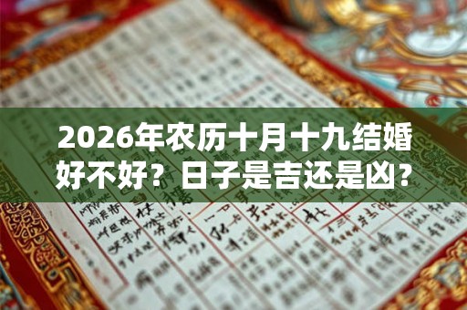 2026年农历十月十九结婚好不好?日子是吉还是凶? 2026年农历十月十九结婚好不好?日子是吉还是凶?