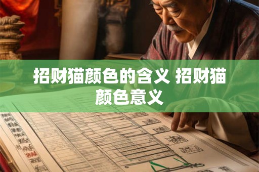 招财猫颜色的含义 招财猫颜色意义