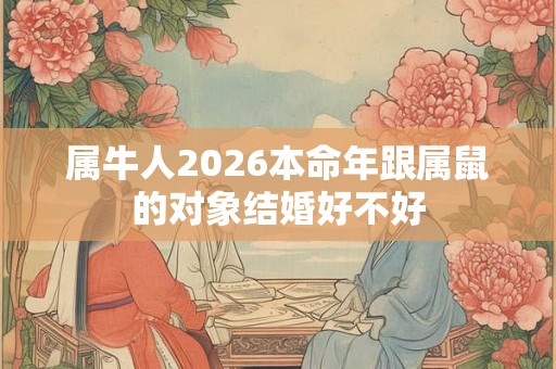 属牛人2026本命年跟属鼠的对象结婚好不好