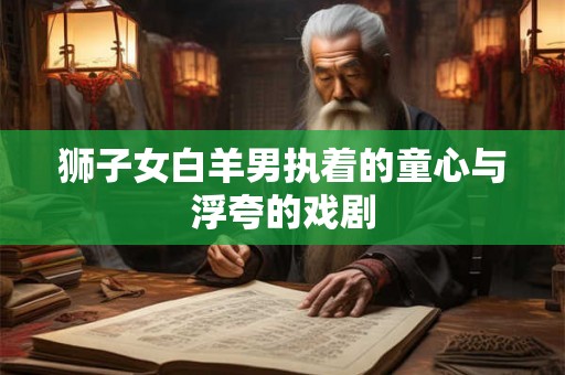 狮子女白羊男执着的童心与浮夸的戏剧 狮子女白羊男执着的童心与浮夸的戏剧