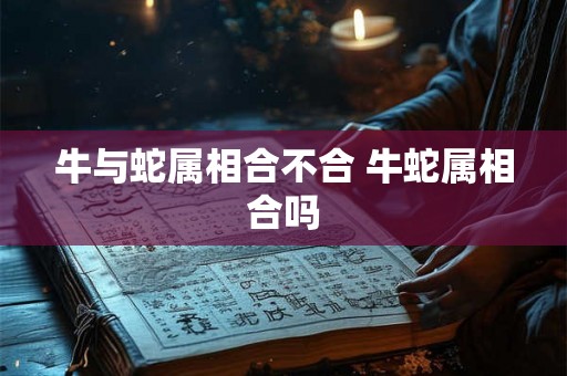 牛与蛇属相合不合 牛蛇属相合吗