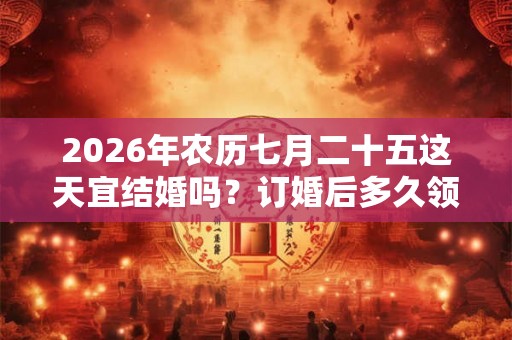 2026年农历七月二十五这天宜结婚吗？订婚后多久领证合适