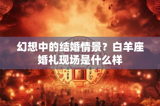 幻想中的结婚情景？白羊座婚礼现场是什么样