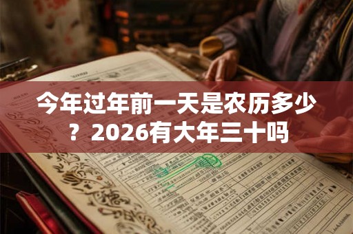 今年过年前一天是农历多少?2026有大年三十吗 今年过年前一天是农历多少?2026有大年三十吗