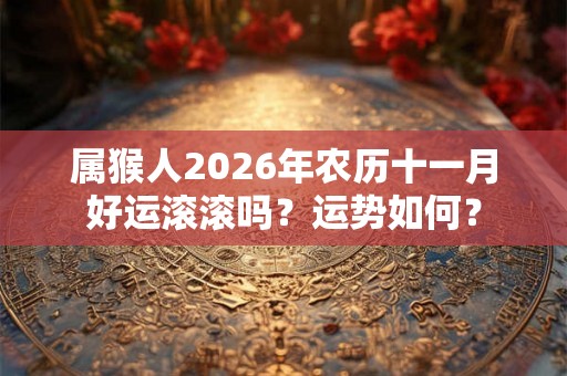 属猴人2026年农历十一月好运滚滚吗？运势如何？