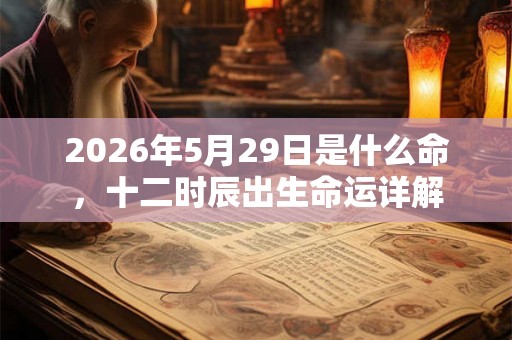 2026年5月29日是什么命,十二时辰出生命运详解 2026年5月29日是什么命,十二时辰出生命运详解