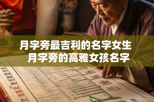 月字旁最吉利的名字女生  月字旁的高雅女孩名字
