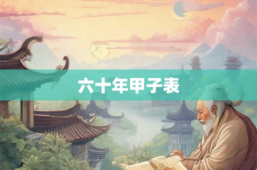 六十年甲子表