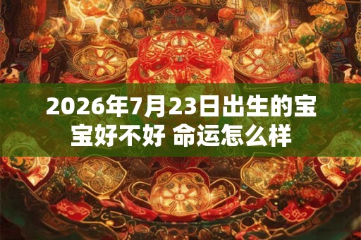 2026年7月23日出生的宝宝好不好 命运怎么样