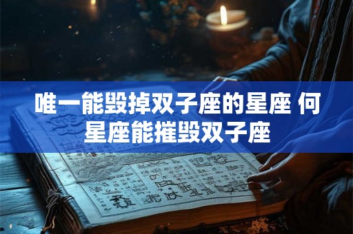 唯一能毁掉双子座的星座 何星座能摧毁双子座