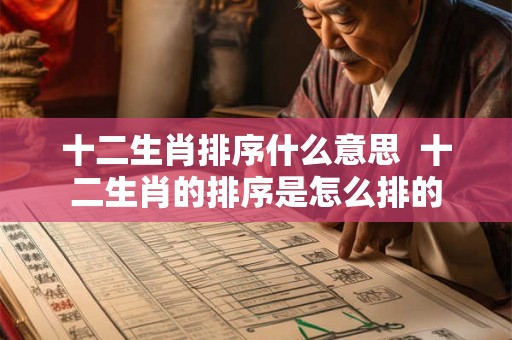 十二生肖排序什么意思  十二生肖的排序是怎么排的