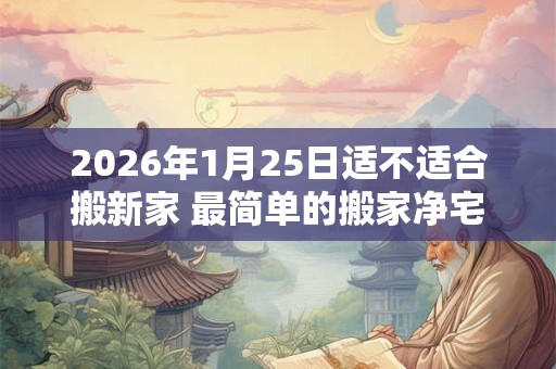 2026年1月25日适不适合搬新家 最简单的搬家净宅方法