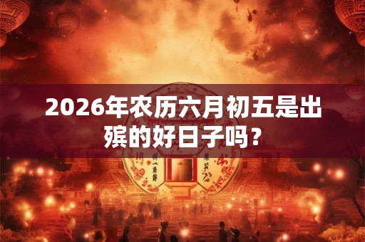 2026年农历六月初五是出殡的好日子吗？