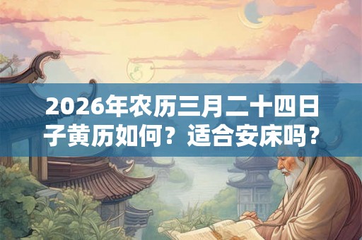 2026年农历三月二十四日子黄历如何?适合安床吗? 2026年农历三月二十四日子黄历如何?适合安床吗?