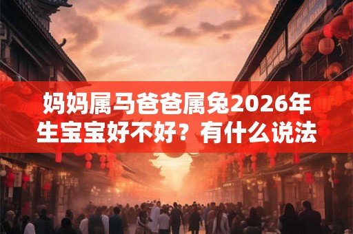 妈妈属马爸爸属兔2026年生宝宝好不好？有什么说法？