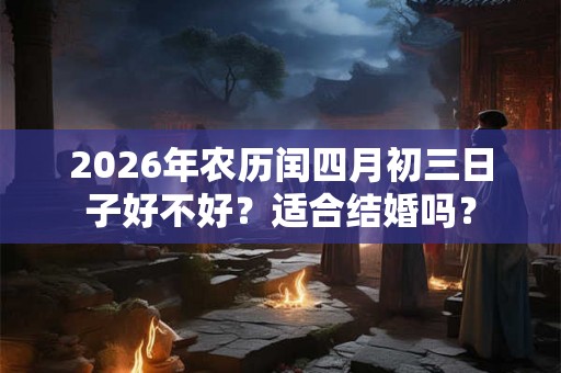 2026年农历闰四月初三日子好不好？适合结婚吗？