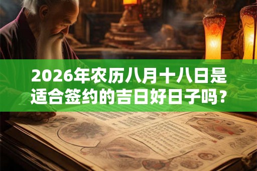 2026年农历八月十八日是适合签约的吉日好日子吗? 2026年农历八月十八日是适合签约的吉日好日子吗?