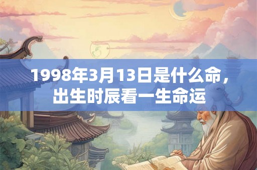 1998年3月13日是什么命,出生时辰看一生命运 1998年3月13日是什么命,出生时辰看一生命运