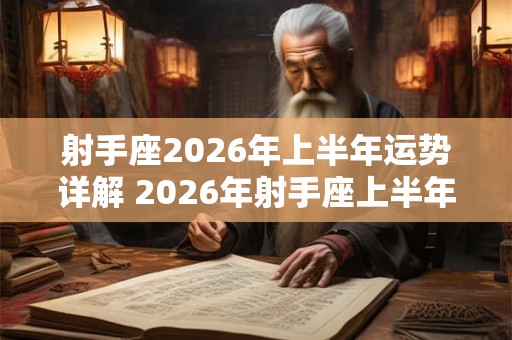 射手座2026年上半年运势详解 2026年射手座上半年运势如何