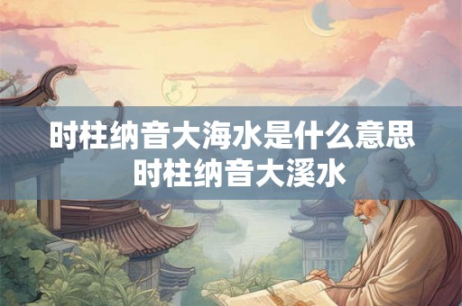 时柱纳音大海水是什么意思  时柱纳音大溪水