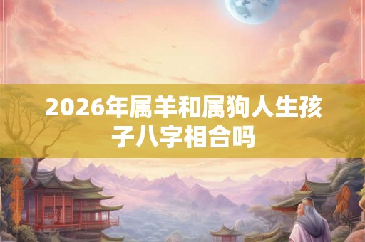 2026年属羊和属狗人生孩子八字相合吗 2026年属羊和属狗人生孩子八字相合吗