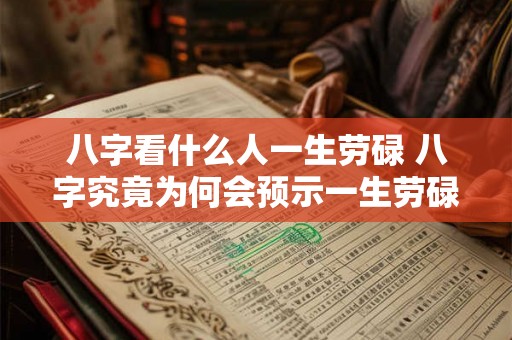 八字看什么人一生劳碌 八字究竟为何会预示一生劳碌