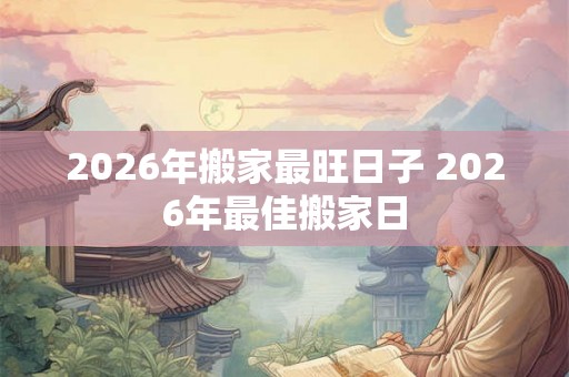 2026年搬家最旺日子 2026年最佳搬家日