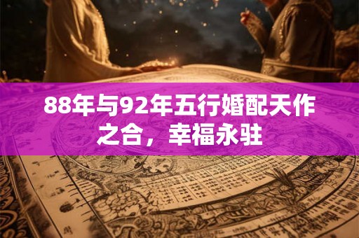 88年与92年五行婚配天作之合,幸福永驻 88年与92年五行婚配天作之合,幸福永驻