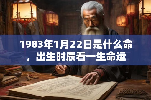 1983年1月22日是什么命,出生时辰看一生命运 1983年1月22日是什么命,出生时辰看一生命运