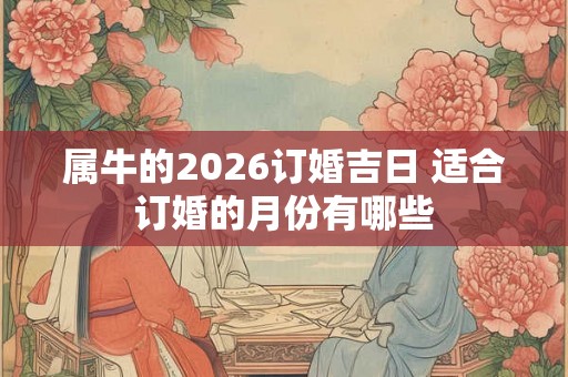 属牛的2026订婚吉日 适合订婚的月份有哪些
