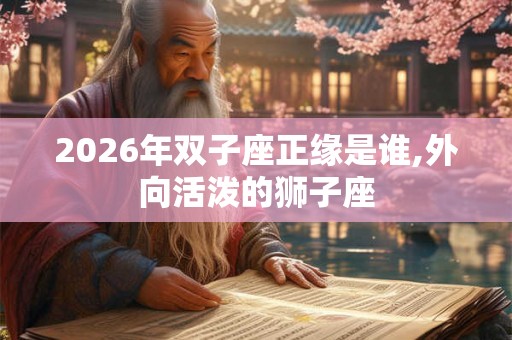 2026年双子座正缘是谁,外向活泼的狮子座