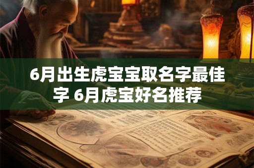 6月出生虎宝宝取名字最佳字 6月虎宝好名推荐