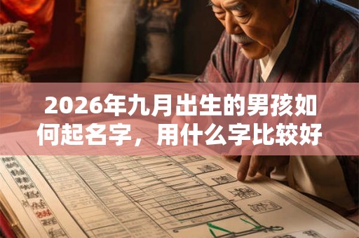2026年九月出生的男孩如何起名字，用什么字比较好