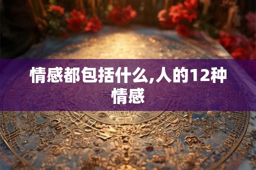 情感都包括什么,人的12种情感 情感都包括什么,人的12种情感