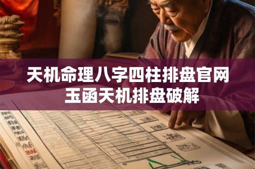 天机命理八字四柱排盘官网  玉函天机排盘破解
