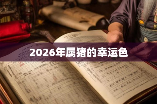 2026年属猪的幸运色