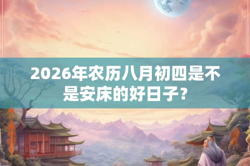 2026年农历八月初四是不是安床的好日子？