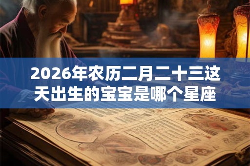 2026年农历二月二十三这天出生的宝宝是哪个星座