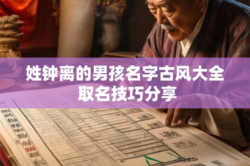姓钟离的男孩名字古风大全 取名技巧分享