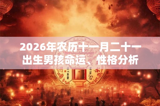 2026年农历十一月二十一出生男孩命运、性格分析