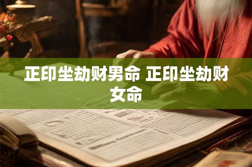 正印坐劫财男命 正印坐劫财女命